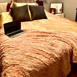 3 piece gold queen duvet set